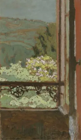 La ventana abierta sobre los árboles en flor, 1900.