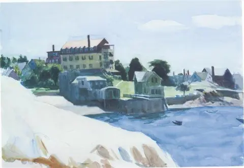 Liten stad vid vik 1923