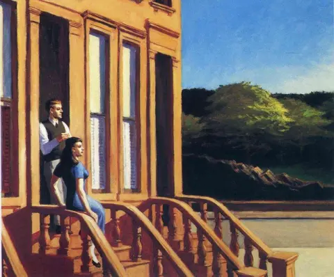 Sunlight On Brownstones 1956