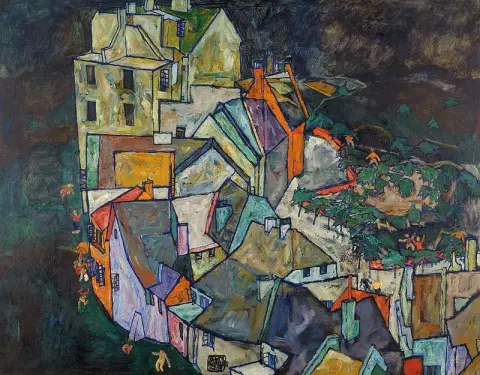 Stadtende - Krumau Häuserbogen, 1917-18