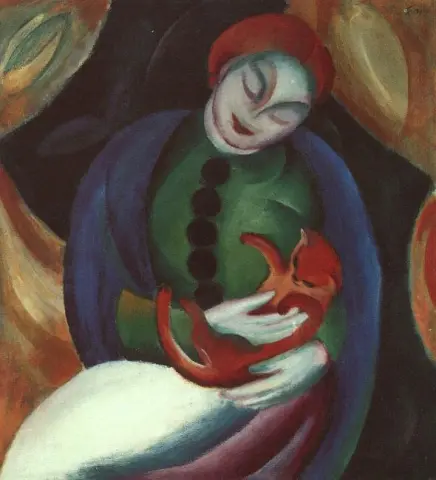 Girl With Cat Ii Madchen Mit Katze Ii 1912