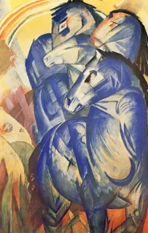 The Tower Of Blue Horses Der Turm Der Blauen Pferde 1913