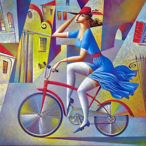 自転車に乗る女の子
