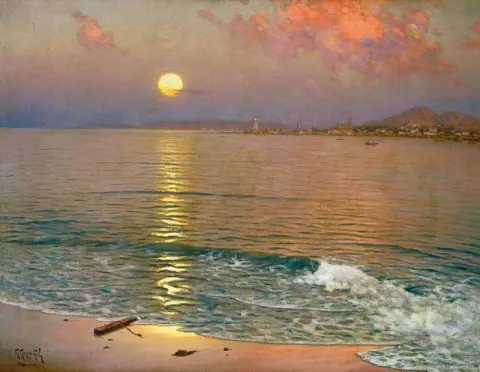「マラガ海岸の夕暮れ - 1918年」