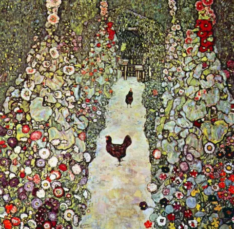 Garden Path With Chickens