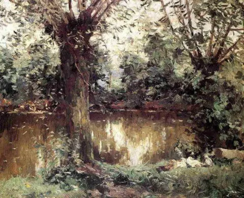 风景，耶雷斯河岸 - c.1875