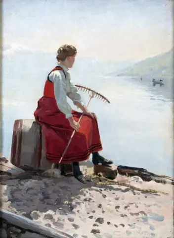 汉斯·达尔《女人与耙子》1911