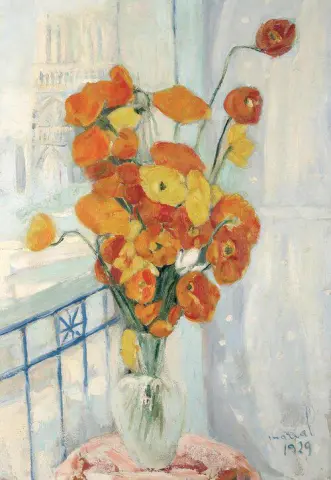 זר פרגים מול נוטר-דאם, 1929