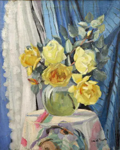 Κίτρινες Ρόδες, Μπλε Κουρτίνα, 1924