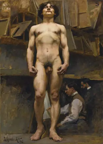 Academisch naakt in de Academie Julian 1896