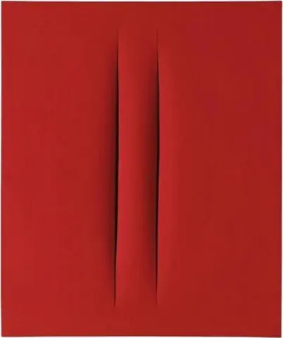 Concetto Spaziale Attese 1966 - أحمر قطعتان