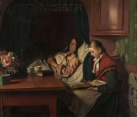 "Farmors sjuksäng - 1890"