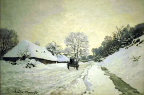 La Charrette - 翁弗勒尔雪下的道路