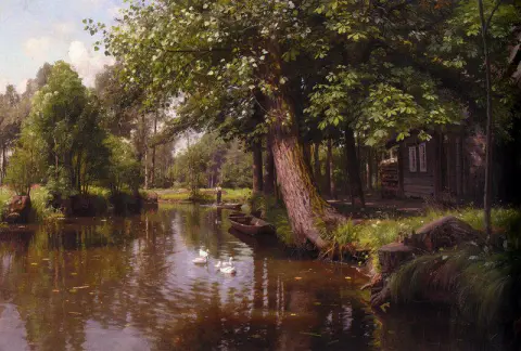 Skovparti Med Alob 河风景 1903
