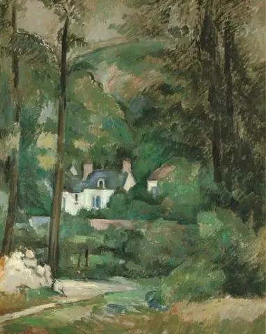 Huizen in het groen, ca. 1881