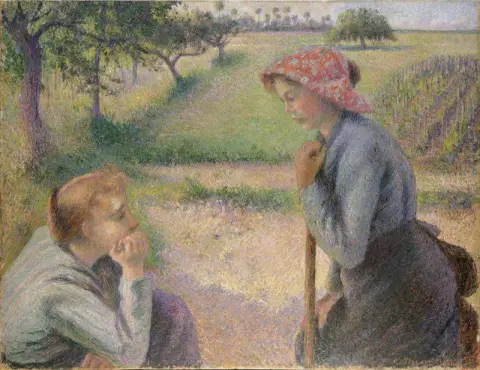 Zwei junge Bauernmädchen