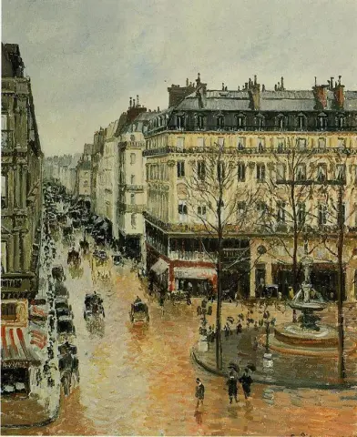 Rue Saint-Honoré am Nachmittag, regnerisches Wetter