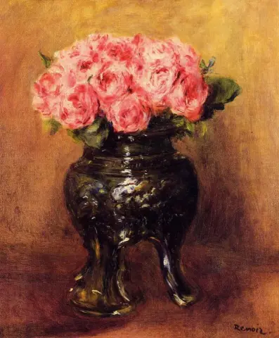 Roser i en kinesisk vase