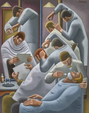 The Barber S Shop Ca. 1946