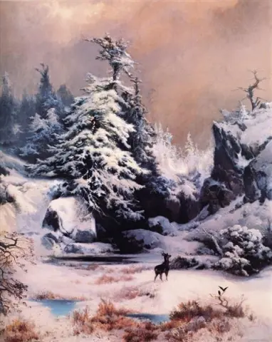Зима в Скалистых горах 1867 г.