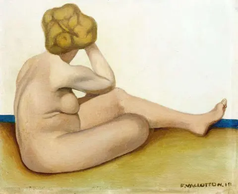 Baigneuse Assise Sur Le Sable 1918