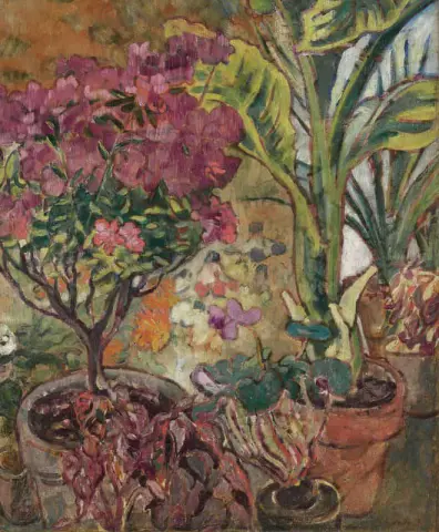 Azalea's en groene planten. 1918